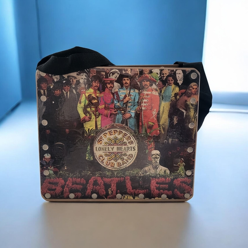 The Beatles Black and Multicolor Men's Bag